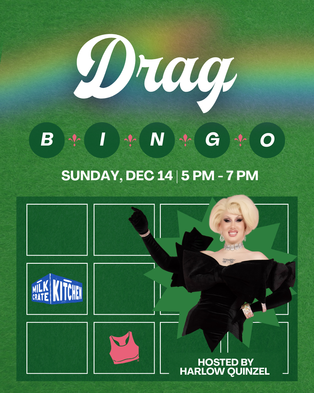 Drag Bingo Collab Fundraiser by The Sports Bra x Milk Crate Kitchen