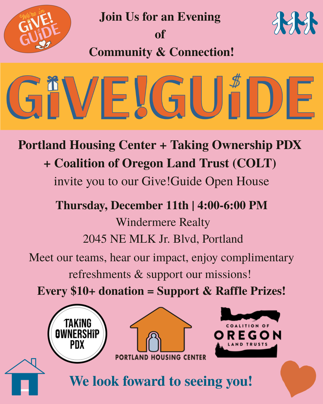 Open House with Portland Housing Center & Taking Ownership PDX & COLT