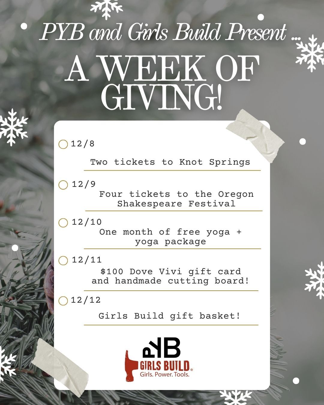 Week of Giving!