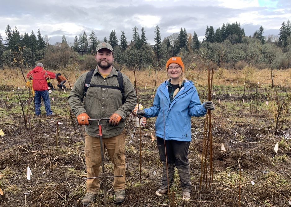 Volunteer Planting at Multnomah Channel Marsh Natural Area